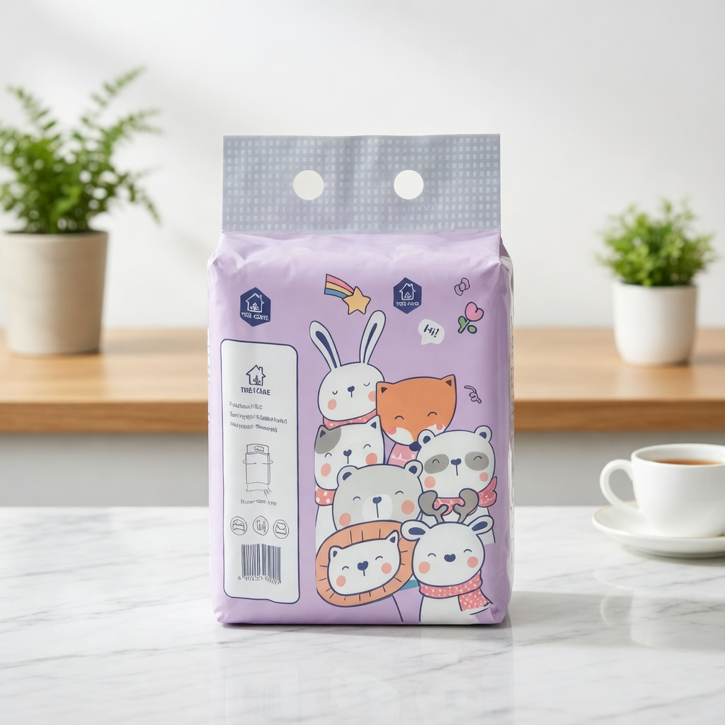 包装袋紫色卡通挂抽